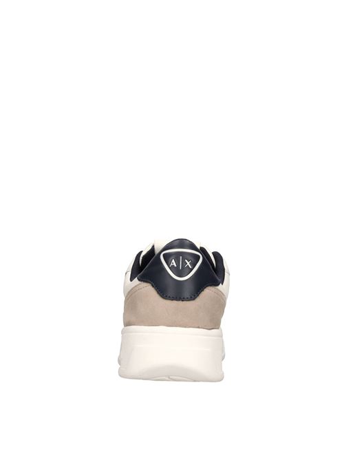 Sneakers in pelle ed ecopelle ARMANI EXCHANGE | XUX148 XV601 S030BIANCO-BEIGE-BLU